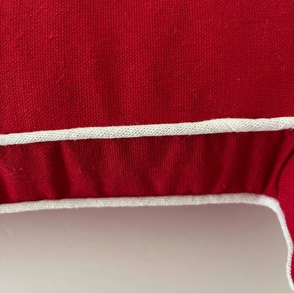 North Pole Arrow Decorative Pillow – Red & White Holiday Accent Christmas pillow